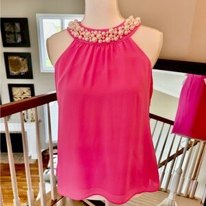 Lilly Pulitzer size small halter top with a pearl neckline, like new no tags